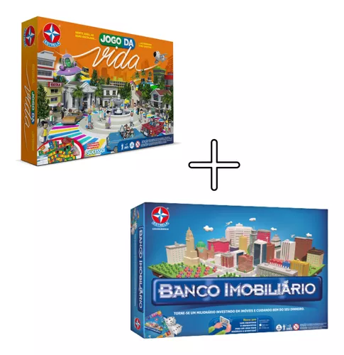 Kit Jogos Divertidos Banco Imobiliário + Jogo Da Vida