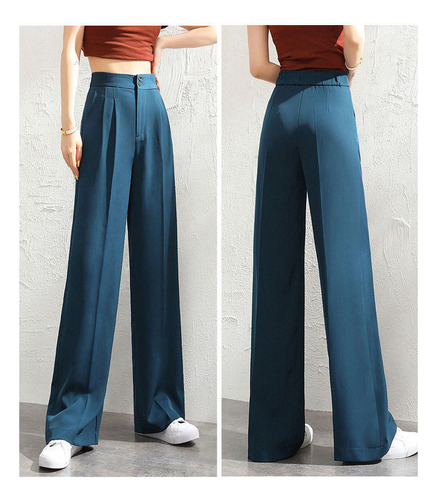 Pantalones De Vestir De Cintura Alta Para Mujer, Elásticos