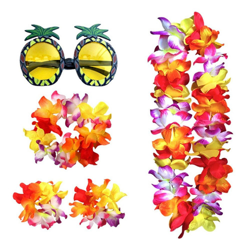 New Conjunto De Disfraz De Collar Hawaiano, Accesorio De