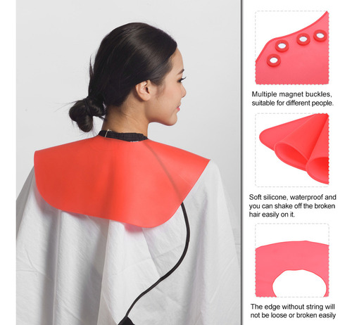 Colar De Silicone Com Capa De Cabelo Para Barbeiro E Cabele