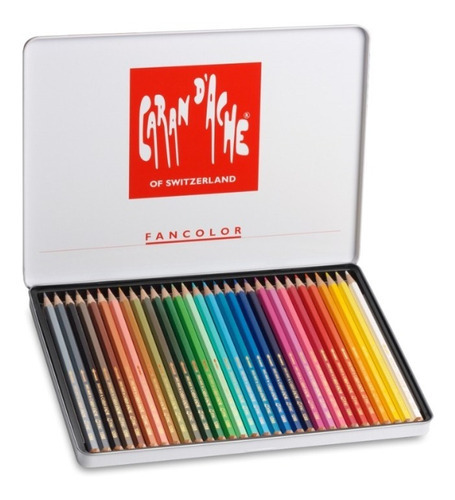 Imagen 2 de 4 de 30 Lapices De Color Caran D´ache Fancolor Acuarelable