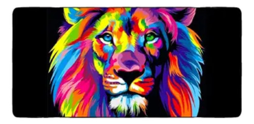 Mousepad Grande Superficie Speed Leão Estilizado 70x30x0,3cm