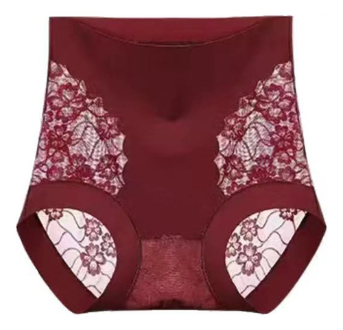 Pantalones Calzoncillos De Cintura Alta De Encaje Para Mujer