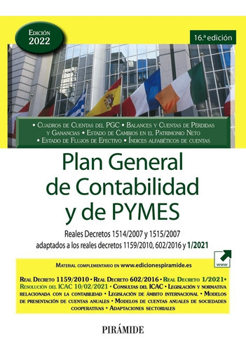 Plan General De Contabilidad Y De Pymes, De Ediciones Pirámide. Editorial Piramide, Tapa Blanda, Edición 1 En Español, 9999
