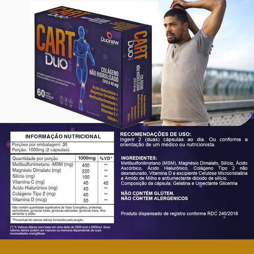 Multivitamínico Cartduo - 60 Capsulas - Colágeno 2 - Duonew