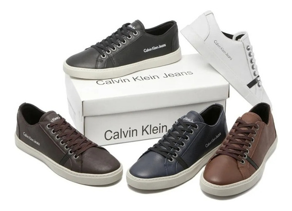 sapatenis calvin klein marrom