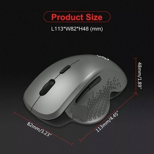 Mouse Inalmabrico 2,4 Ghz Portatil Usb 1600 Dpi 6 Botones