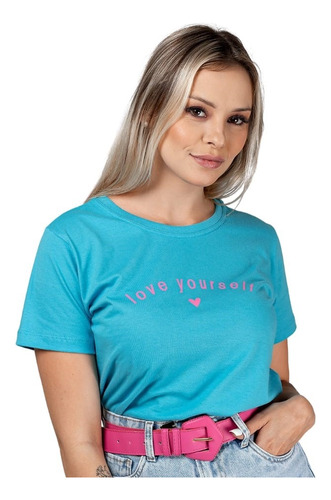 Blusa Feminina Tshirt Frases Ame A Si Mesmo
