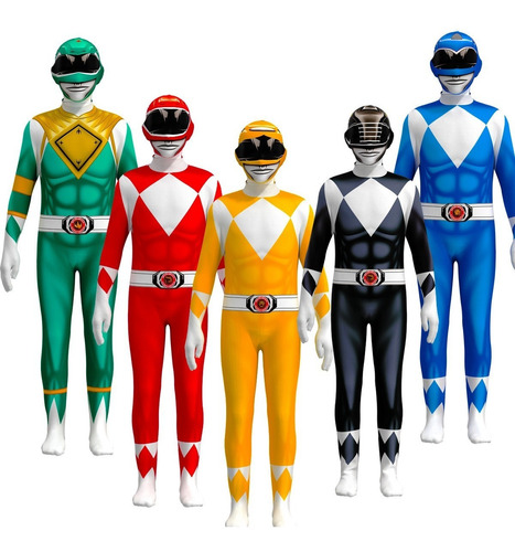 Roupa Power Rangers Adulto Cosplay Super Herói