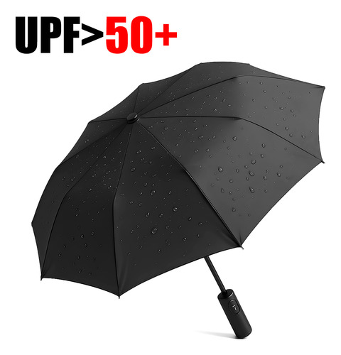 Paraguas Sombrilla Protección Uv Automático Con 8 Varillas Sombrilla UV resistente al sol y lluvia, ¡Protección total