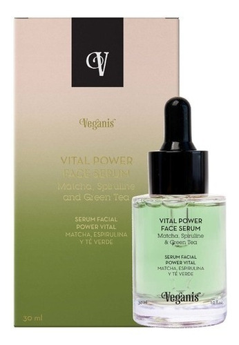 Serum Facial Veganis Vital Power Con Matcha Espirulina X30ml