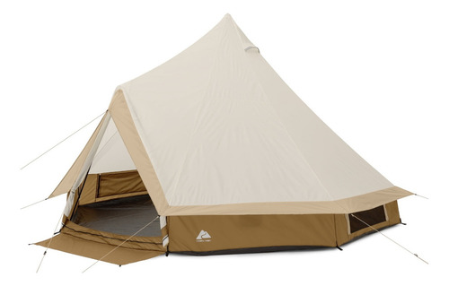 Casa Campaña Tipi 8 Pers Leds 4.57mx4.57mx2.69m Impermeable Color Beige