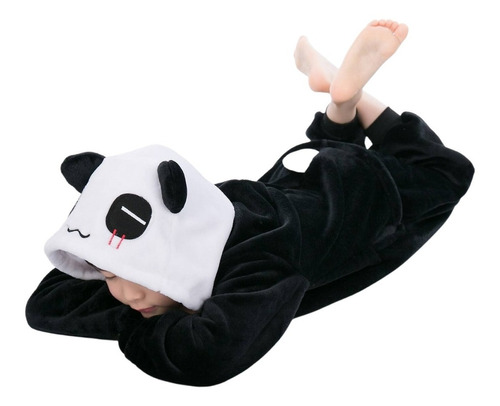 Pijama Niño Panda Polar Capucha Comodidad