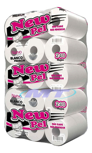 Papel Higienico New Pel Simple Hoja 30 Rollos X 240 Hojas