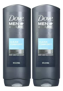 Dove Men, Clean Comfort Body Y Face Wash, Kit De 2