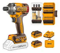 Comprar Atornillador De Impacto 285nm + 31 Puntas Y Dados De Impacto Color Amarillo