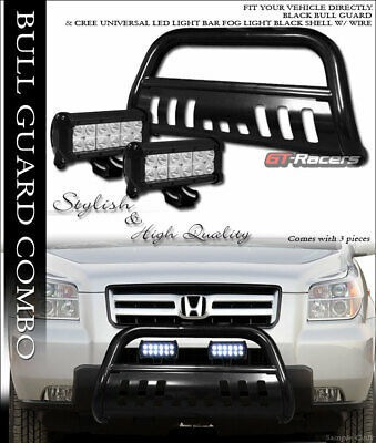 Blk Bull Bar Bumper Guard+36w Cree Led Lights For 03/06- Gt2