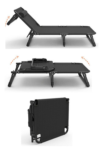 Cama Plegable Para Acampar, Cama Abatible 180cmx62cmx28cm