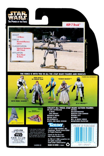 Star Wars Power Of The Force Gold Asp 7 Droid