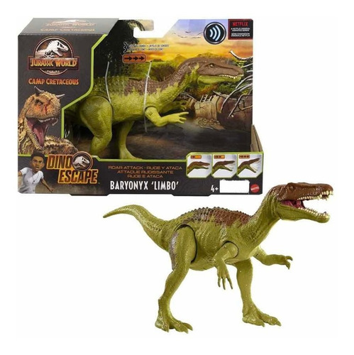 Dinosaurio Baryonyx Jurassic World Camp Cretáceo Sonido 35cm