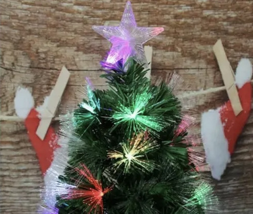 Árbol De Navidad Con Luces Led De Fibra Óptica Rgb 150cm