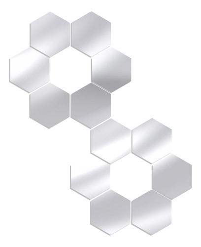 Adhesivos De Pared Con Forma De Espejo Hexagonal Para Habita