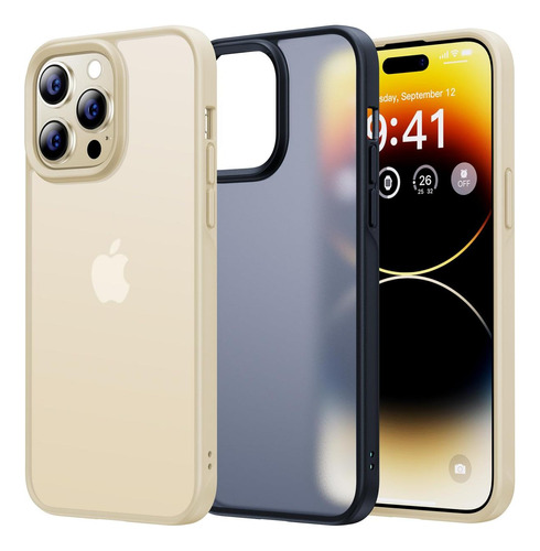 Funda Translucida P/iPhone 14 Pro Max 6.7 Pulgadas - Beige