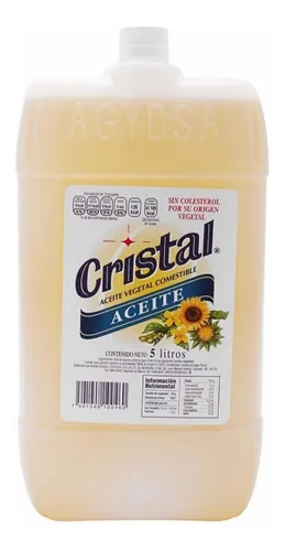 comprar Aceite Cristal Vegetal Comestible Galón 5 Litros
