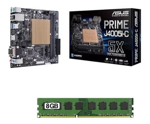 Imagen 1 de 8 de Combo Actualizacion Asus Prime J4005i-c Intel Celeron + 8gb 