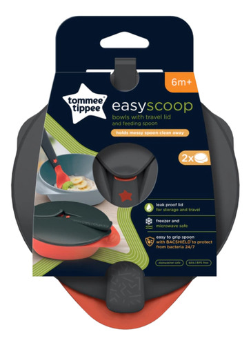 Bowls X2 De Alimentación Tommee Tippee Easyscoop Con Cuchara