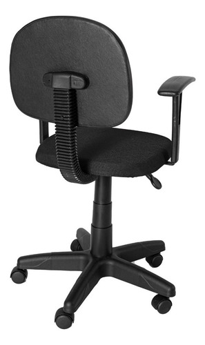 Cadeira Sec. Gir. Carenada C/ Braço Fixo T Reto J Serrano Cor Preto