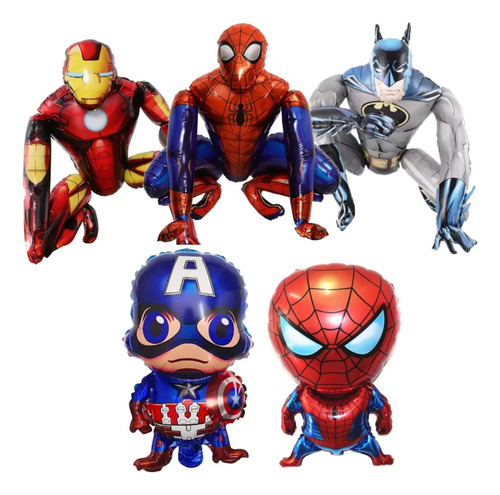 Pack 5 Globos De Superheroes  