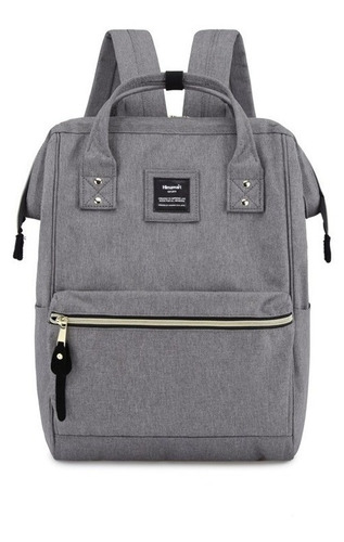 Mochila urbana Himawari 9001 color gris diseño liso 19L