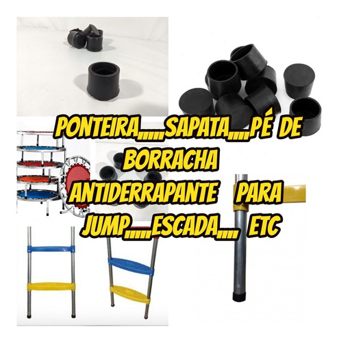 Ponteira De Borracha Antiderrapante Para Jump Escada Kit C/8