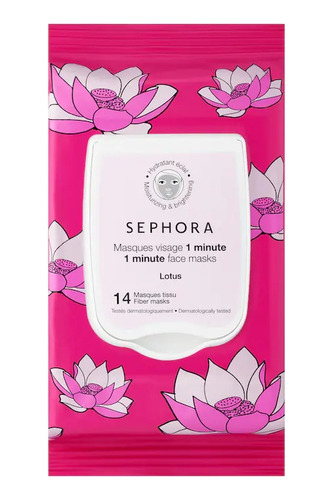 Mascarillas Sephora 1 Minute Face Masks X 14 Lotus Tipo de piel Normal