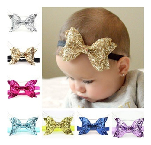 Diademas Para Bebés, Diademas Con Lentejuelas, Lazos