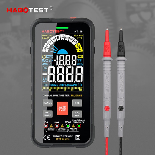 Imagen 7 de 8 de Tester Multimetro Digital Capacimetro, Con Modo Smart Autom.