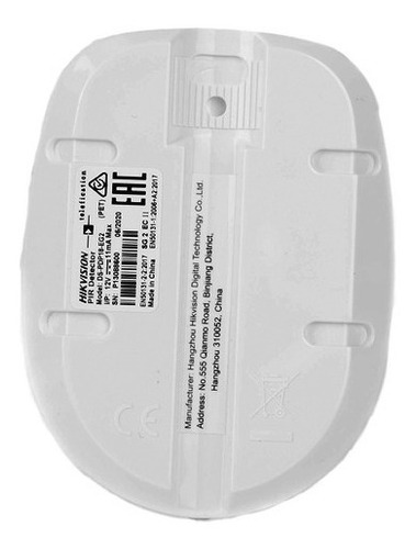 Imagen 3 de 4 de Detector Pir Hikvision Cableado Interior Mascotas 18 M 90°