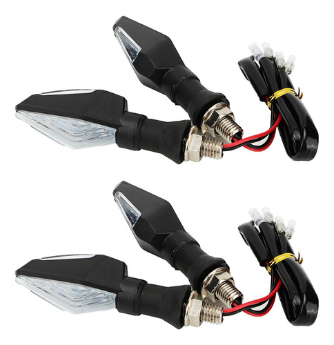 Luz Indicadora De Giro Bicolor De 12 Led Para Motocicleta, 4