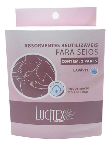 Imagem 6 de 6 de Absorvente Seios Protetor Amamentação: 2 Pares Reutilizável