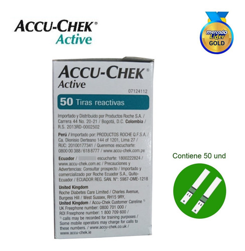 Imagen 5 de 6 de Tiras Reactivas Accuchek Active + 100 Lancetas Envio Rapido