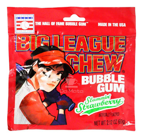 Chiclete Importado Big League Chew Strawberry - Da Mata