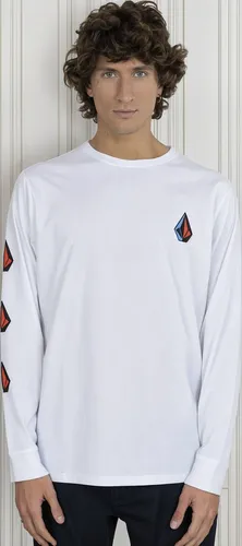 Polera Iconicstone Ls Tee Hombre Blanco Volcom