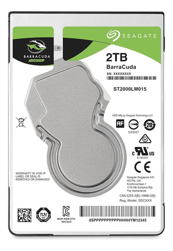 Disco Duro Seagate 2tb 5400rpm 2.5 Barracuda Para Laptop