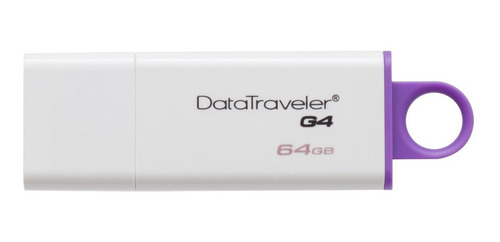 Pendrive Kingston DataTraveler G4 DTIG4 64GB 3.0 blanco y violeta