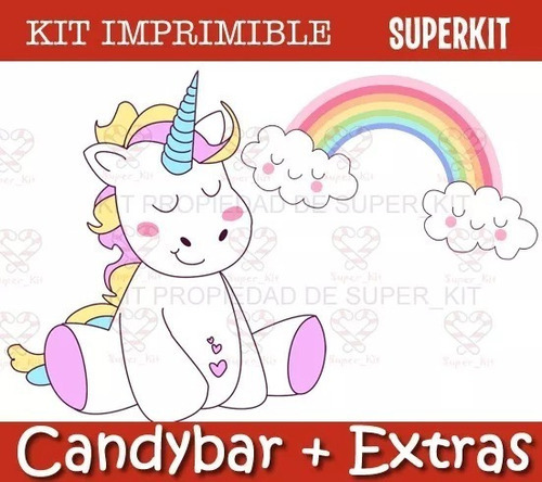 Kit Imprimible Unicornio Promo Superkit Editable