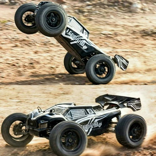 Carro Leopard 6s Automodelo 4wd 110km/h Elétrico Rc 1/8 Cor Preto/branco