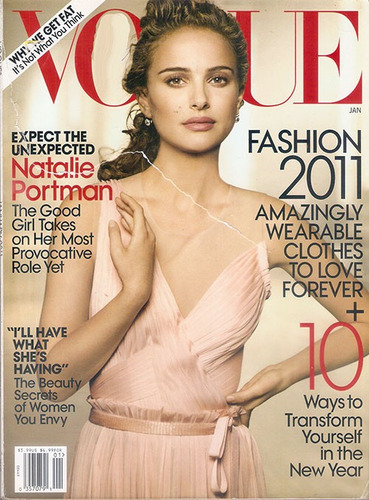 Revista Vogue Americana Natalie Portman Janeiro 2011 Fashion