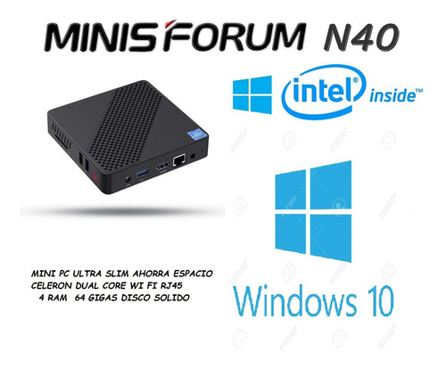  Micro Pc Ultra  Slim  Wifi Espacios Reducidos 