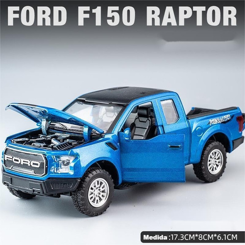Ford F150 Raptor Escala 1:32 Miniatura 4x4 Metal Colección